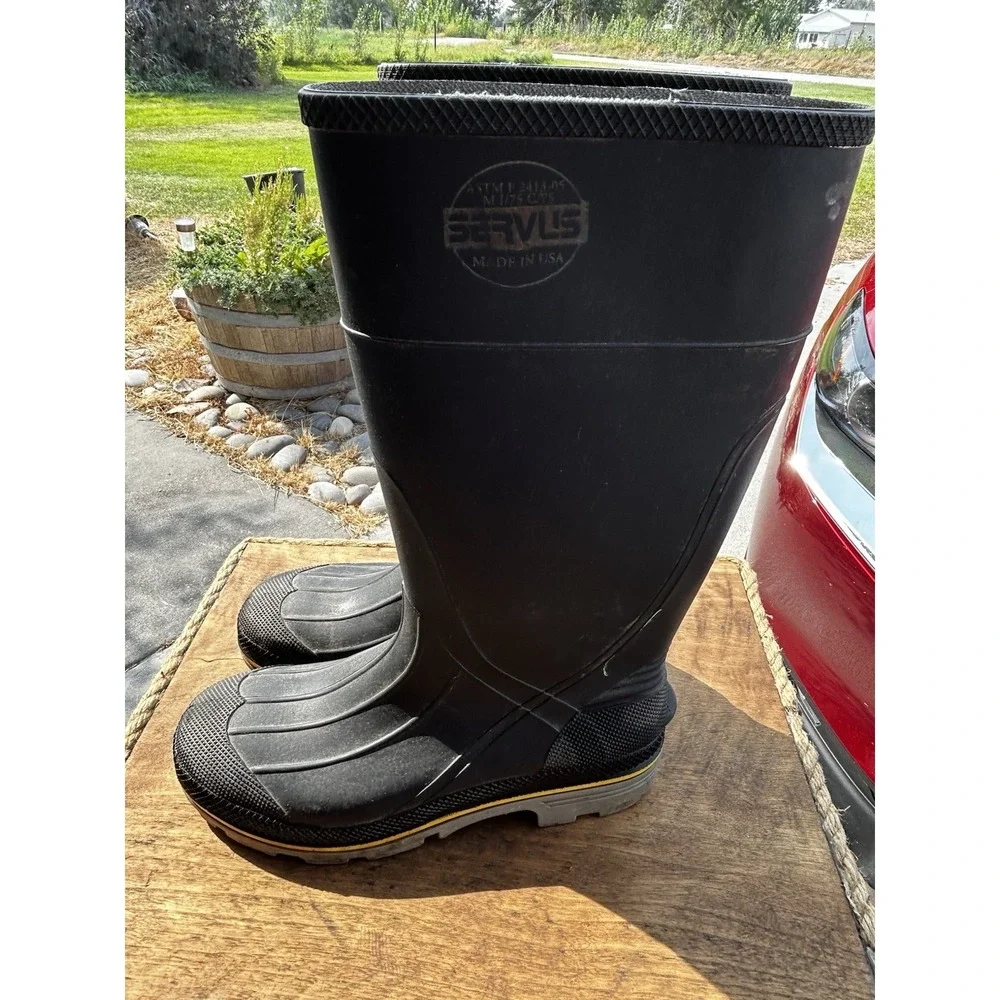 Servus Men's Size 10 Rubber Safety Toe Work Boots ASTM F2413 Made USA